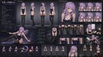 Update this character design concept sheet [Image 1]: change the appearance (face and hairstyle/hair bow only) towards the imagery from the [Image 2] while keeping the rest intact.

