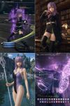 Hiiragi Shinoa from "Owari no Seraph", but she is the player character in "Final Fantasy XIII" (by Square Enix), with her distinctive items set equipped, added with a mod by a Korean modmaker (very high quality shaders and normal maps), iCEnhancer and ENB preset (Cinematic+Natural), on ultra settings, and ultraHD/8K textures overhaul (no Depth of Field; DoF turned off currently), with a HD overhaul for sky

Four screenshots (8K UltraHD resolution, resized down to 4K):
An action camera showing her fighting, wielding a scythe and active magic buff (aura), with a Korean mod for alternative combat animations
A staged screenchot, she is posing with a sexy pose, inside a library
A lake at a forest; instead of her attire, she is wearing a high-cut two-tone one-piece "speedo" swimsuit (added with a separate mod) and holds a Crystal Staff
The moment is when she casts a spell for a powerful high-end buff (with a separate mod for alternative magic system)