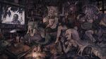 Artstyle: watercolor with thin brushstrokes, artstyle similar to 'Gachiakuta' colored manga panel, full-image wallpaper
Character: monster girls in a dimly lit living room, enjoying a movie night