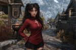 Rin Tohsaka (Fate Stay/Night) but she is an NPC/follower added in a heavily modded Skyrim with iCEnhancer and ENB (Cinematic+Natural), on ultra settings, and ultraHD/8K textures overhaul