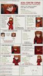 explanation about Asuka Langley Souryuu, in form of 2ch.hk memetic infographics, with a lot of русский мат