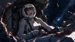 
A breathtaking and highly detailed anime-style illustration of Honoka Hou from Knights of Sidonia. She is sitting inside the heavily damaged cockpit of her Type-18 Garde, the entire front armored section violently torn away, exposing her directly to the vacuum of deep space. She is wearing her white pilot skin suit and helmet, with the number "705" clearly printed on the top of the helmet. Her expression conveys absolute, primal terror as she looks upward at a massive, unseen threat. Jagged, glowing-hot metal edges frame the foreground, with loose wires sparking and debris floating in zero gravity. The background is a vast, cold expanse of stars and deep space. The lighting is cinematic, contrasting the harsh cold light of space with the warm, sparking interior of the ruined cockpit.
The Type-18 Garde that Honoka Ho is in has a tail number of 705.
