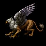 an image in the exact technique and art direction (non-pixelated, high-definition smoothly-done pixelwork, NOT pixelized) of in-game graphics assets (like in its sprites and textures) from the 1997 game "Castlevania: Symphony of the Night" (PS1) by Konami. a griffin