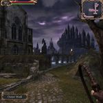 "Castlevania: Portrait of Ruin" game but first-person view, outdoors