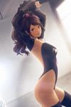 Rise Kujikawa from "Shin Megami Tensei: Persona 4 Golden", at an empty studio with white brick walls and a strong feel of a liminal space, wearing YSB2ZXJ5IGRhcmluZyBhbmQgYm9sZCBoaWdoLWN1dCBsZW90YXJk with "juliet sleeves", while posing in front of a photographer (out of frame) for a photo. emphasize on anatomically correct portrayal.
The artistic technique of this image is the same as in the official artworks of the Persona 4, but the linework/outlines are missing (or are very thin). Close-up, dutch angle, anamorphic lens flare, subtle color filter applied, sense of perspective and motion with dynamial angle and complex lighting. Emphasize on Y3VydmVzLCBib2R5IHNoYXBlLCBhbmF0b215Lg==