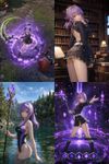 Hiiragi Shinoa from "Owari no Seraph", but she is the playable character in "Heroes of the Storm" by Activision Blizzard, added with a mod by a Korean modmaker (very high quality shaders and normal maps), iCEnhancer and ENB preset (Cinematic+Natural), on ultra settings, and ultraHD/8K textures overhaul (no Depth of Field; DoF turned off currently), with a HD overhaul for sky

Four screenshots (8K UltraHD resolution, resized down to 4K):
An action camera showing her fighting, wielding a scythe and active aura (power-up)
A staged screenchot, she is posing with a sexy pose, inside a library
A lake at a forest; instead of her attire, she is wearing a high-cut two-tone one-piece "speedo" swimsuit (added with a separate mod) and holds a Crystal Staff
The moment is when she applies an ability for a powerful high-end buff