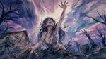 Artstyle: watercolor with thin brushstrokes, artstyle similar to 'Redline', full-image wallpaper
Character: monster girl reenacting the climax of the movie 'Evil Dead'