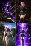 Hiiragi Shinoa from "Owari no Seraph", but she is the playable character in "Ninja Gaiden Sigma", added with a mod by a Korean modmaker (very high quality shaders and normal maps), iCEnhancer and ENB preset (Cinematic+Natural), on ultra settings, and ultraHD/8K textures overhaul (no Depth of Field; DoF turned off currently), with a HD overhaul for sky

Four screenshots (8K UltraHD resolution, resized down to 4K):
An action camera showing her fighting, wielding a scythe and active aura (power-up)
A staged screenchot, she is posing with a sexy pose, inside a library
A lake at a forest; instead of her attire, she is wearing a high-cut two-tone one-piece "speedo" swimsuit (added with a separate mod) and holds a Crystal Staff
The moment is when she applies an ability for a powerful high-end buff