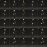 a 5x5 (25 in total) grid of animation frames (for seamless loop): YoRHa No.2 Type B walks, swaying her thighs with gait, view in forward direction. The frames are placed accurately in the correct order